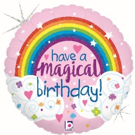 Foil Balloon Happy Birthday Magical Rainbow