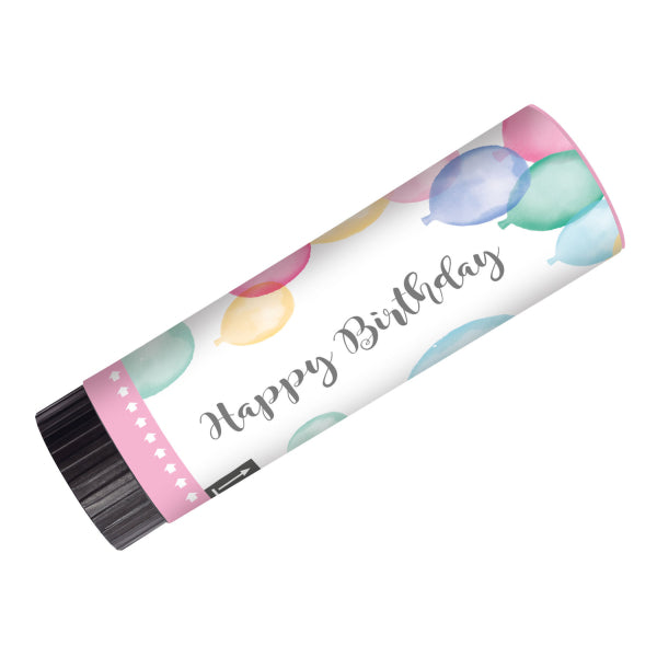 Party Popper 15cm Happy Birthday Pastel