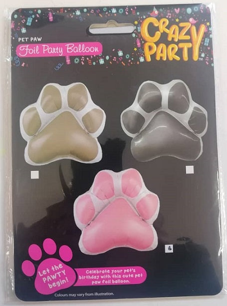 Pet Party Paw Foil Balloon