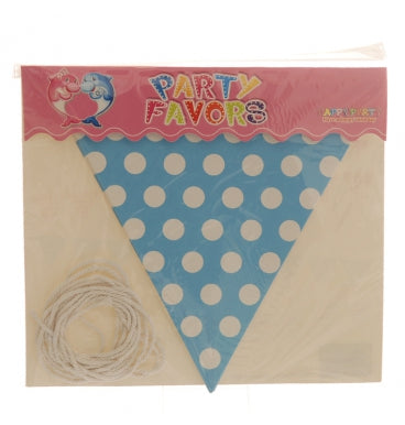 Bunting Dots Blue 1.85m