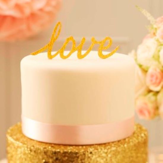 Cake Topper - Gold LOVE