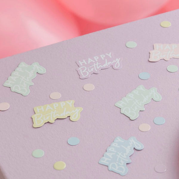 Confetti - Pastel Happy Birthday