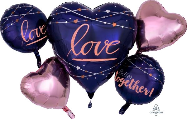 Foil Balloon Bouquet Navy Wedding