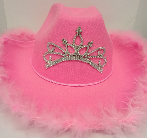 Hat Cowgirl Fur Crown