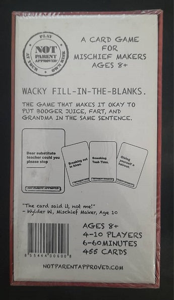 Not Parent Approved BoardGame