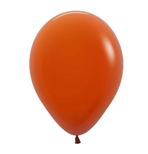 Latex Balloon Solid Sunset Orange