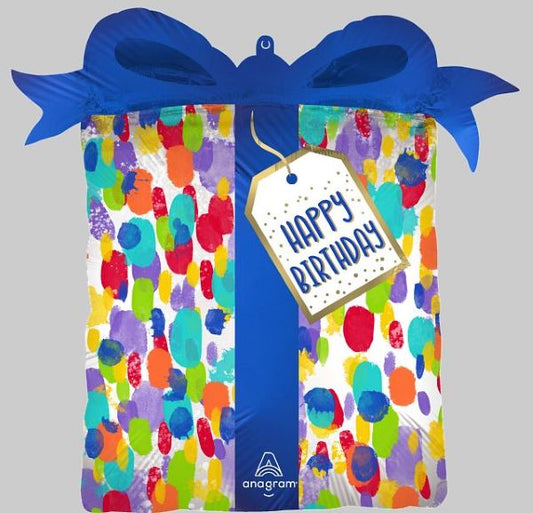 Foil Balloon Super Shape Painterly Dots Birthday