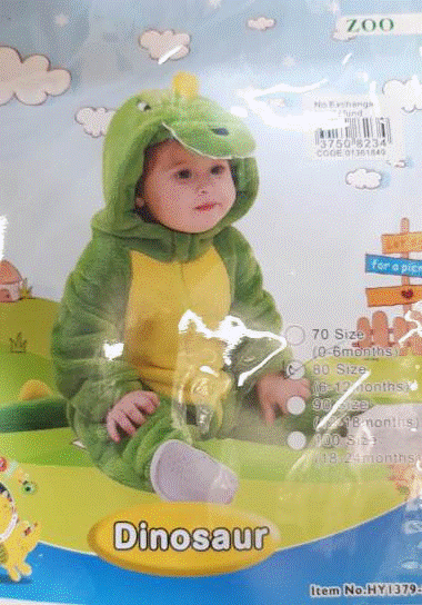 Costume Dinosaur Toddler (80cm)