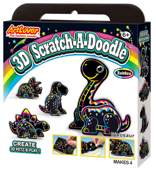 Scratch a Doodle Amazing Dinosaurs 4in1