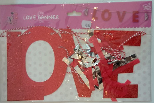 Banner Love Glitter