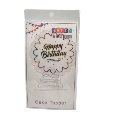 Cake Topper Happy Birthday Multi Color