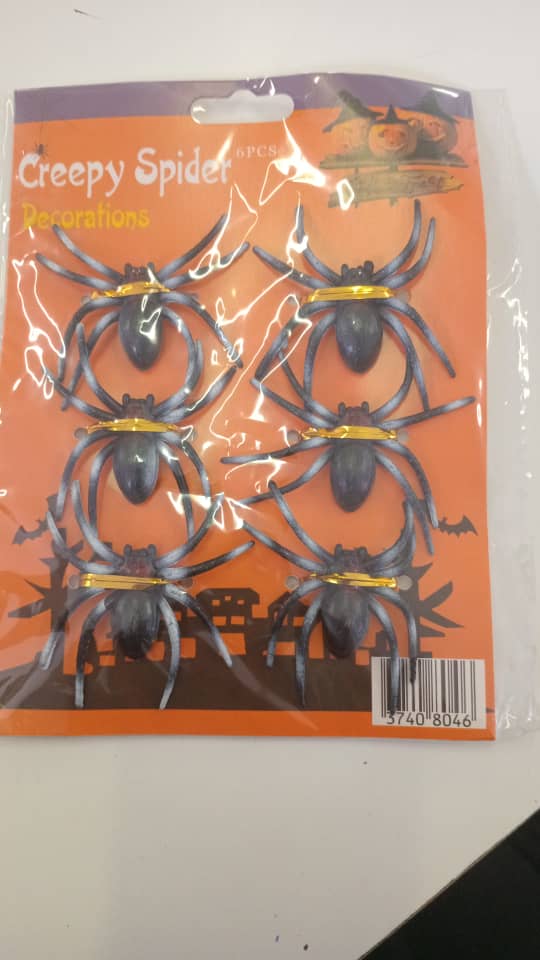 Halloween - Creepy Spiders 6pcs