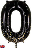 Foil Balloon Super Shape 0 Black Fizz