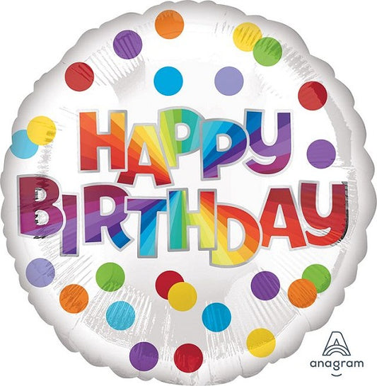 HBD Foil Balloon Dots Of Color