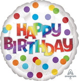HBD Foil Balloon Dots Of Color
