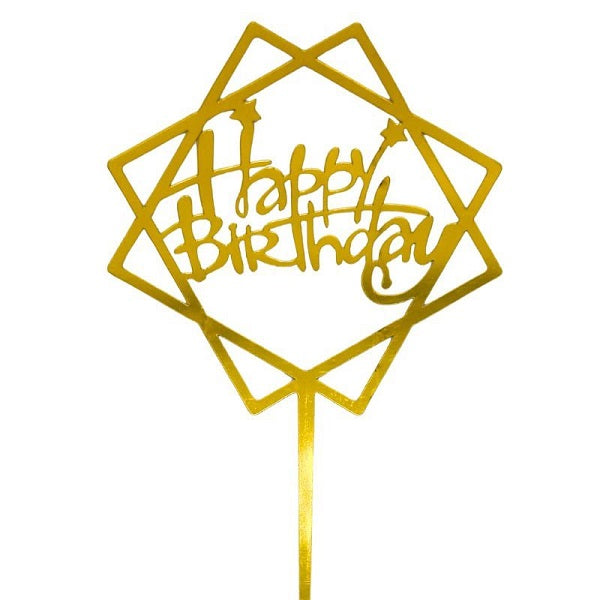 Cake Topper - HB Gold