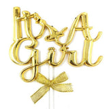 Cake Topper -it's a Girl (Gold)