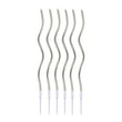 Candles - Spiral Silver 6pc