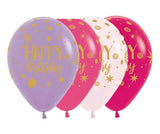 Balloon - Latex HBD Sparkles Assorted