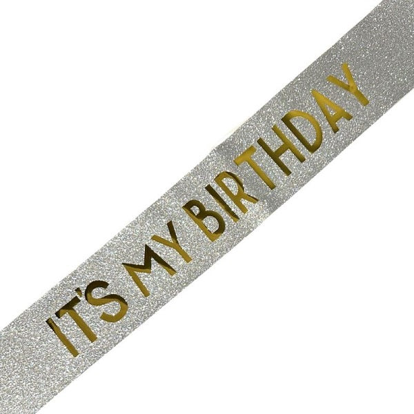Sash - it's my Birthday Silver
