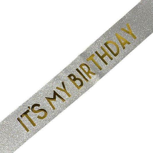 Sash - it's my Birthday Silver
