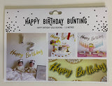 BDay - Bunting 1.5m Gold or Silver