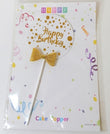 Cake Topper - Happy Bday w/Bows