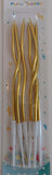 Candles- Spiral Gold 6pc