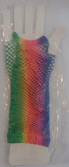 Gloves - Long Net Rainbow