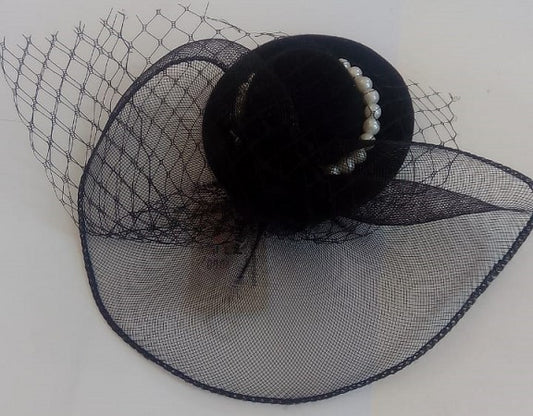 Hat - Mini Clip Pearls Net