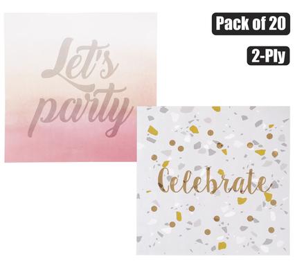 Serviettes Celebration 20pc