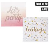 Serviettes Celebration 20pc