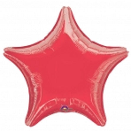 Foil Bal Plain - Metallic Red Star