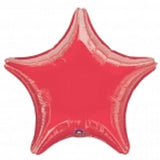 Foil Bal Plain - Metallic Red Star