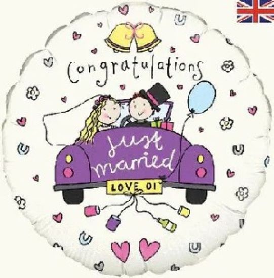 Foil Balloon Congratulations Just Married