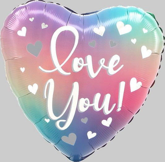 Foil Balloon- Love You Filtered Ombre