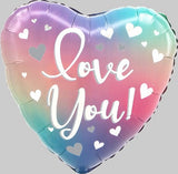 Foil Balloon- Love You Filtered Ombre