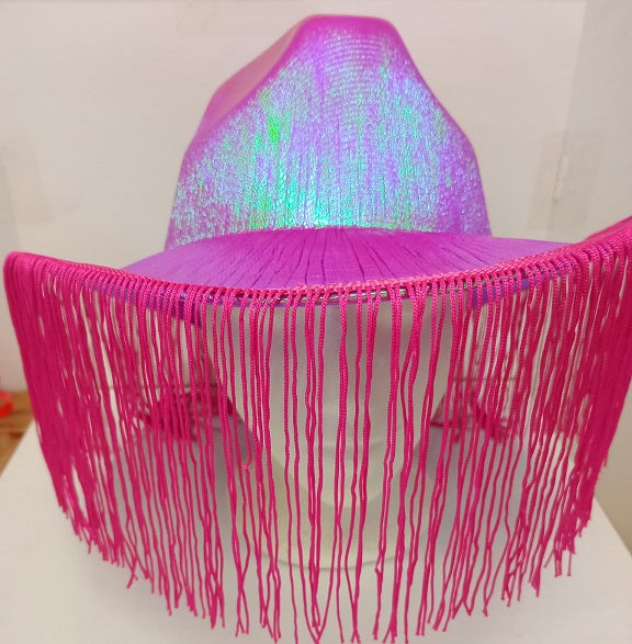 Hat Cowboy Pink Tassels