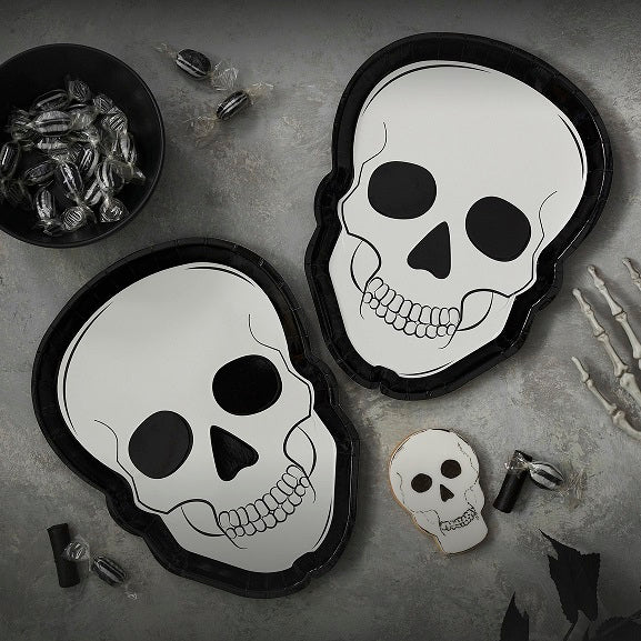 Halloween Fright Night Skull Plates