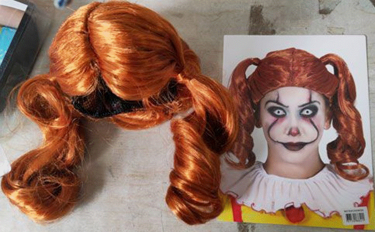 Wig Clown Girl Red