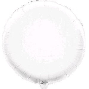 18 inch Foil Round Balloon White