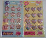 Besties 3D Glitter Stickers