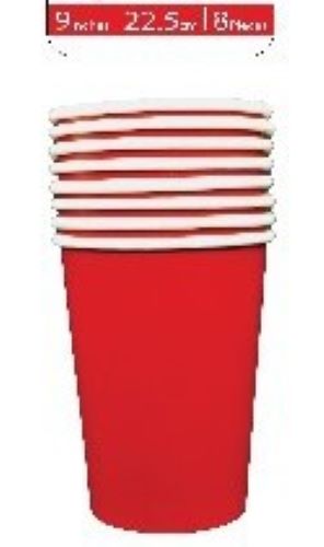 Cups - Solid Red (8)