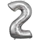 Foil Balloon - SS 2 Silver 34inch