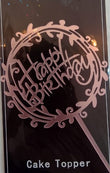 Cake Topper - Happy BDay Round