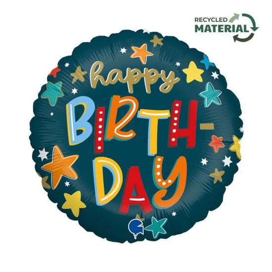 Foil Balloon- Happy Birthday Star