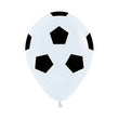 Balloon - Latex Soccer Black on White