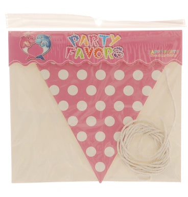 Bunting Dots Cerise Pink 1.85m