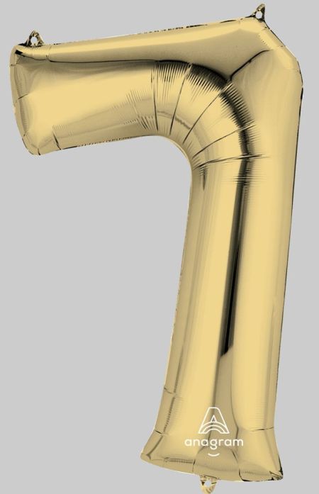 Foil Balloon Super Shape 7 White Gold