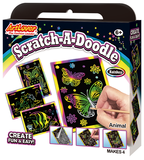 Scratch a Doodle Animals assorted